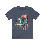 American Flag Trucker Hat - Trucker T-shirt