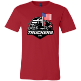 Unisex Short Sleeve Tee for TRUCKERS - USA Flag