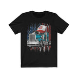 American Flag Trucker Hat - Trucker T-shirt