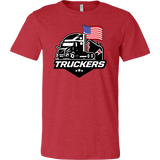 Unisex Short Sleeve Tee for TRUCKERS - USA Flag