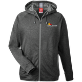 Men's Heathered Performance Hooded Jacket - Pinoy Trucker (Keep Safe & Keep on Truckin' Logo)