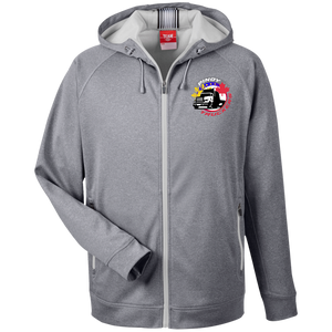 Men's Heathered Performance Hooded Jacket - Pinoy Truckers Logo