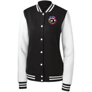 Women's Fleece Letterman Jacket - FIL-CAN Trucker Logo