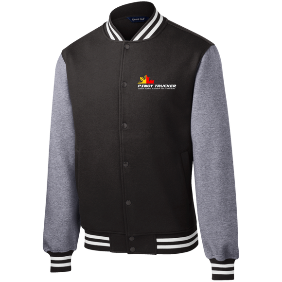 Fleece Letterman Jacket - PINOY TRUCKER (Keep Safe & Keep on Truckin' Logo)