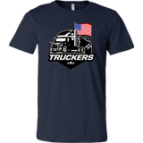 Unisex Short Sleeve Tee for TRUCKERS - USA Flag