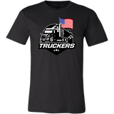 Unisex Short Sleeve Tee for TRUCKERS - USA Flag