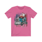 American Flag Trucker Hat - Trucker T-shirt